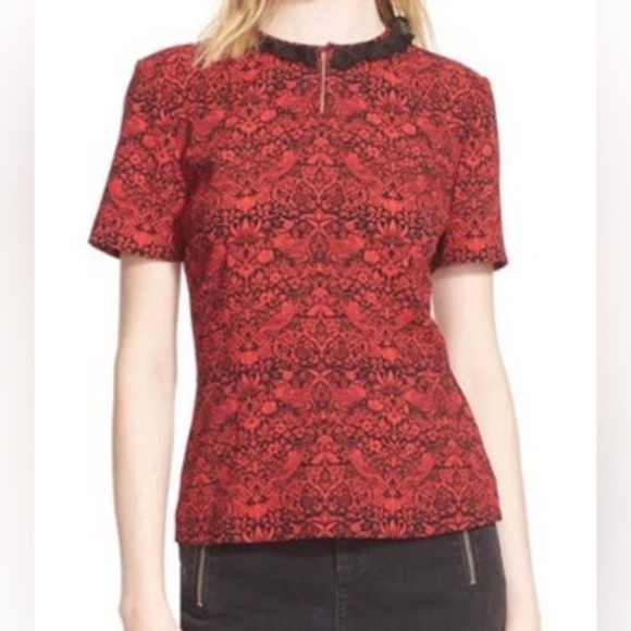 MARC BY MARC JACOBS Strawberry Thief Peplum Top - Picture 14 of 14